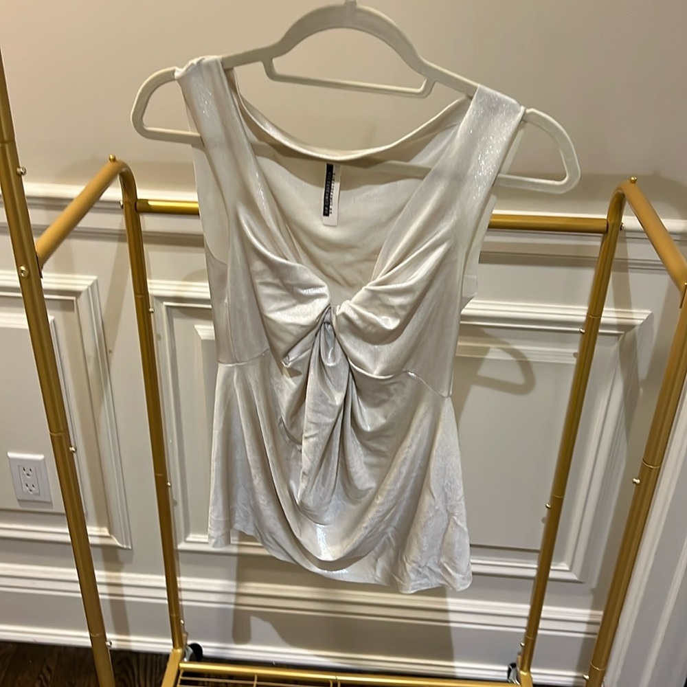 Ivory Shimmer Top | Slight Sparkle #WetLook